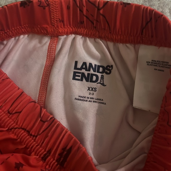 Lands End xxs 2-3 red pants boys - Picture 2 of 3
